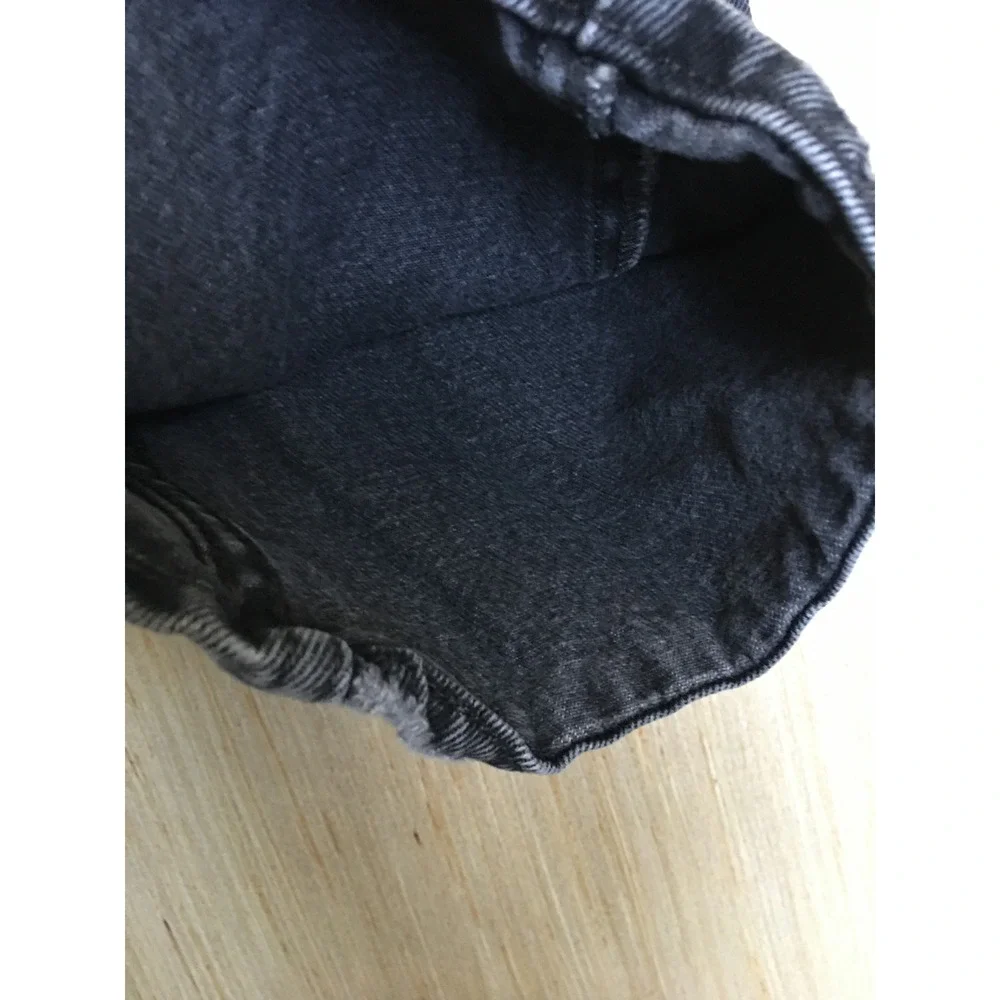Levis Premium Low Loose Jeans Washed Black Wide Leg Denim